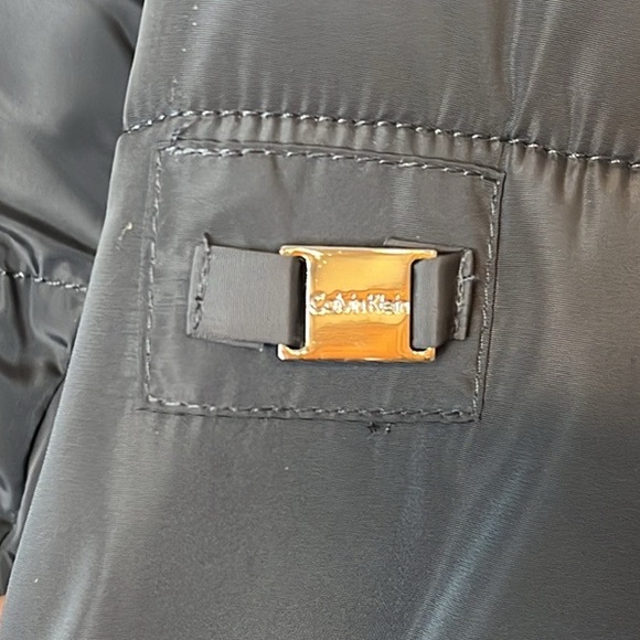 Calvin Klein quilted puffer gray  jacket with hood S - Picture 5 of 12